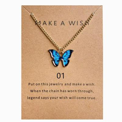 Collier pendentif aile de papillon créatif bohème transfrontalier