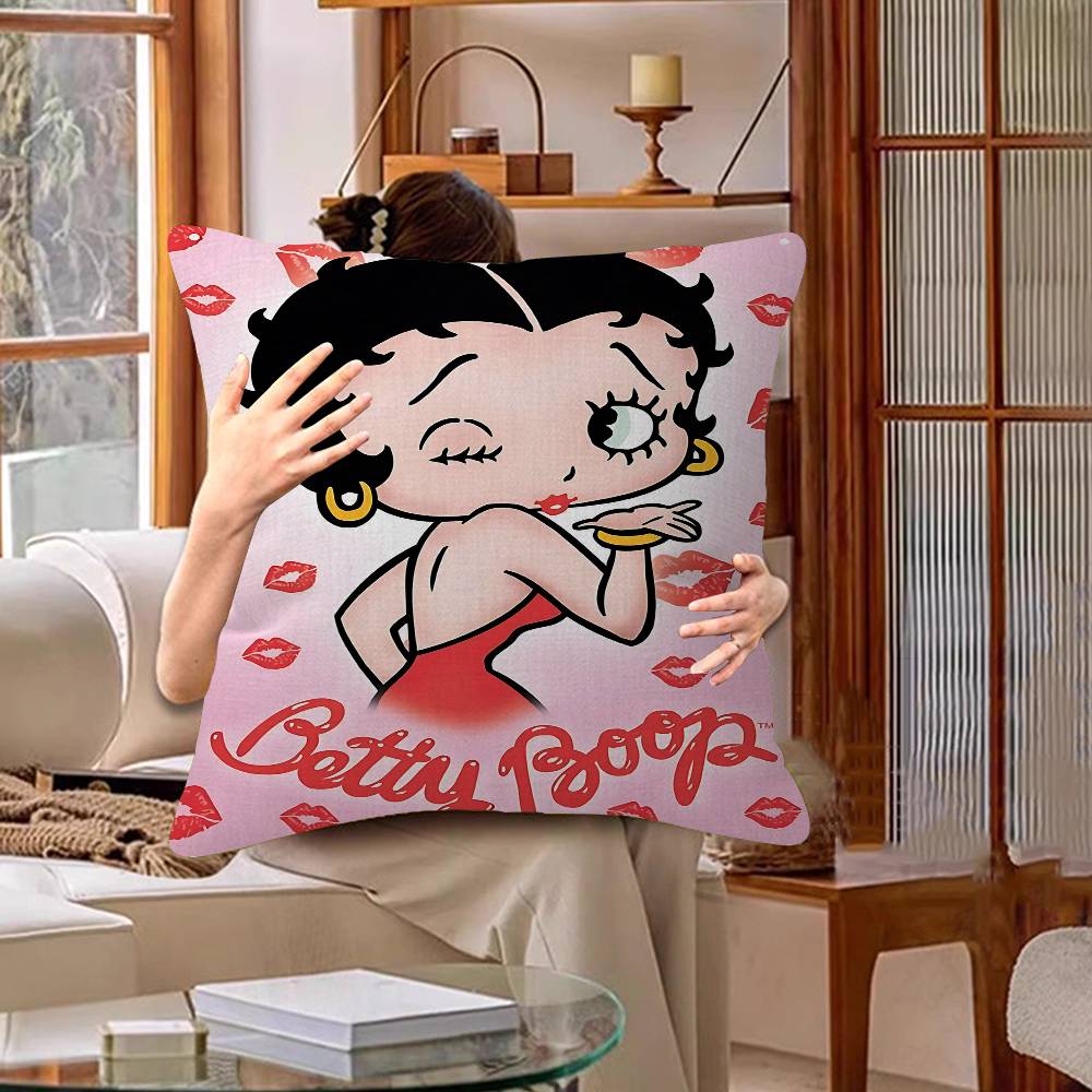 Pretty Cartoon BBetty Bboop Cushion Cover Inches Farmhouse Decor Home Throw Pillow Covers for Couch Decorations
