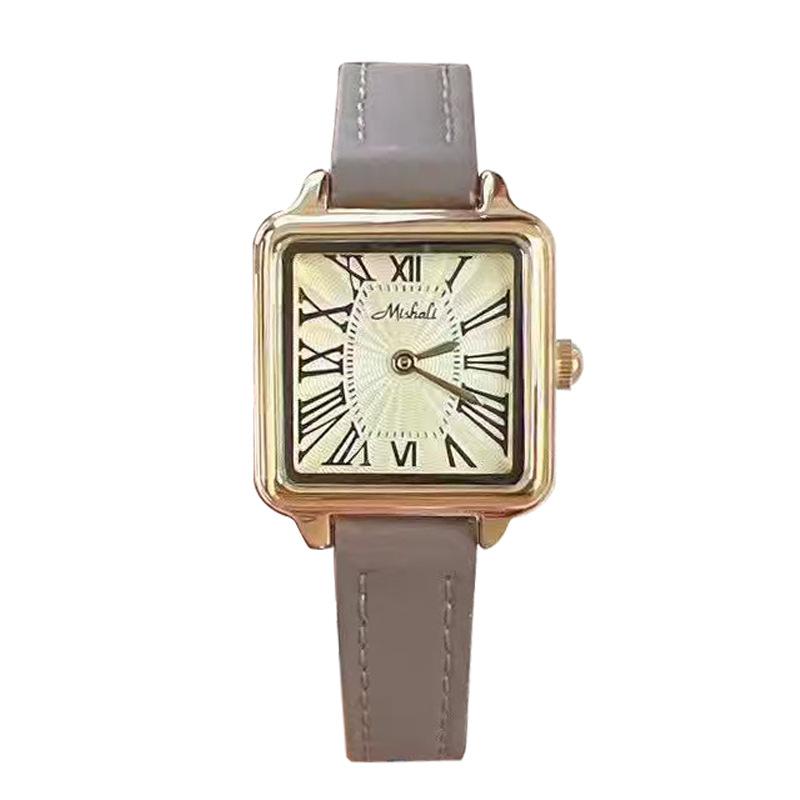 Watch Roman Retro Small Exquisite Square Quartz Watch Women'S Simple Temperament Belt Women'S Watch