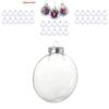 Christmas Ornament Ball With Modern Art Style In 6cm Transparent Plastic For Holiday Decor