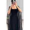 New Velvet Bodycon Batwing Sleeve Rhinestone Dress, Women's Evening Party Formal Gown for European American