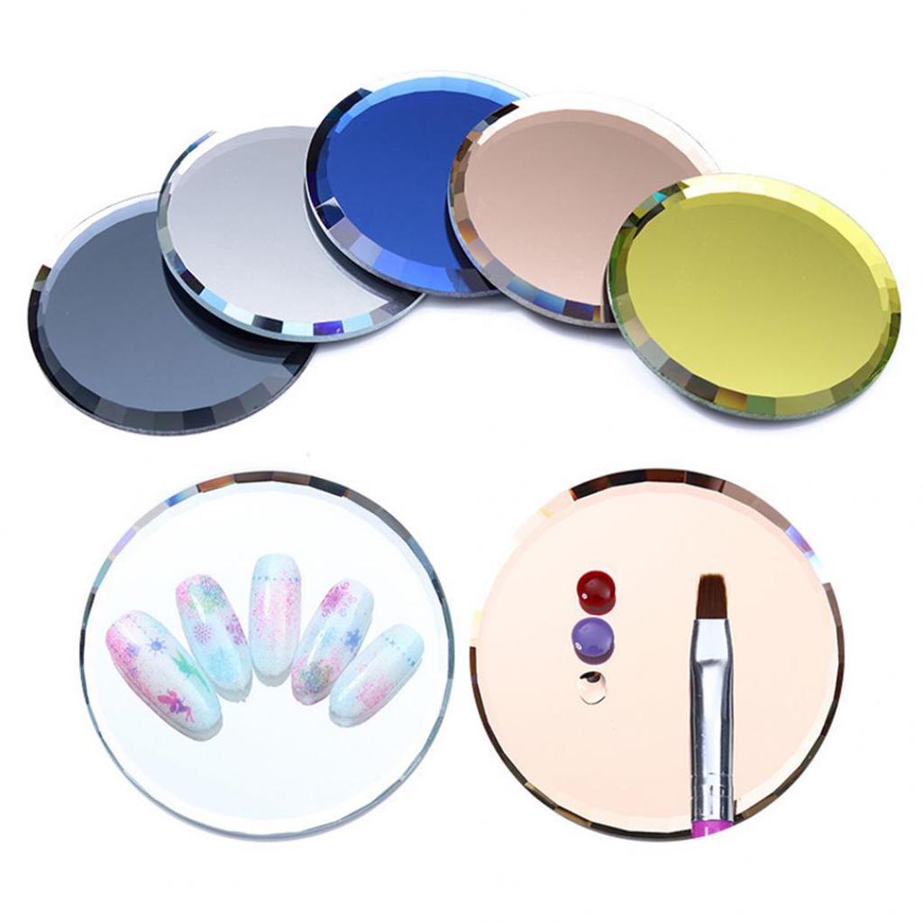 Mirror Glass Palette False Nail Tips Display