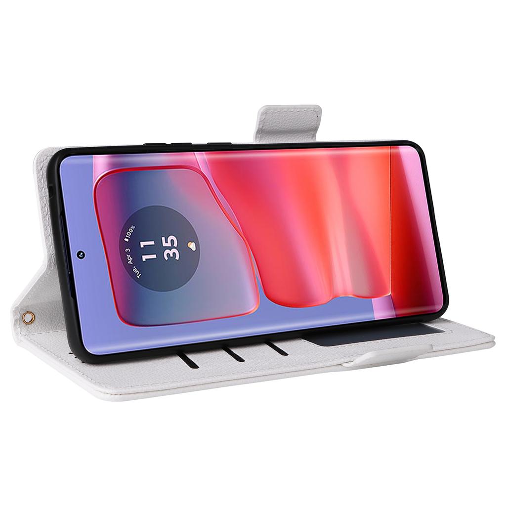 For Motorola Edge 50s Pro 5G/Edge 50 Pro 5G/Edge 50 5G Case with Wrist Strap Litchi Texture PU Leather Wallet Phone Cover