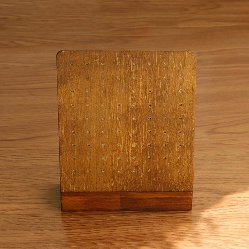 72 Holes Detachable Earring Holder Wood Earring Stand With Base Earring Hanger Board Stud Earring Organizer Jewelry Rack Display