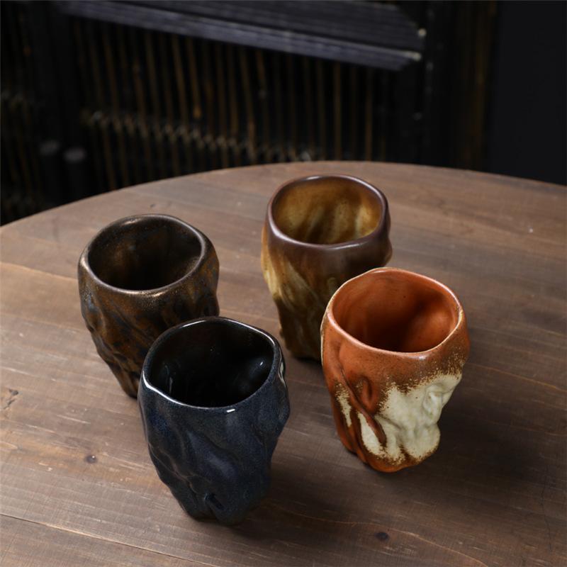 Coarse Pottery Tea Cup Ceramic Master Cup Retro Ceramic Cup Tea Bowl Single Cup Household Kung Fu Teacup