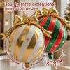10/1Pcs Striped Balloons with Bowknot Aluminum Foil Balloon Christmas Tree Ornaments New Year Holiday Party Decor Supplies