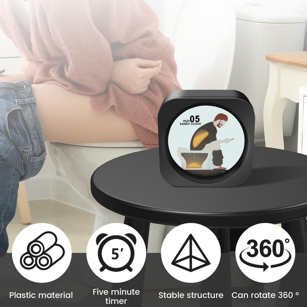 1 Pc Bathroom Timer Funny Bathroom Timer Reusable Plastic Toilet Hourglass Poop Timers Practical Bathroom Sand Timers for Home