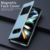 Fall Protection Folding Leather Case For Samsung Galaxy Z Fold4 Fold 4 Fold3 Fold2 Fold 3 2 5g Non -Fingerprint Protective Cover
