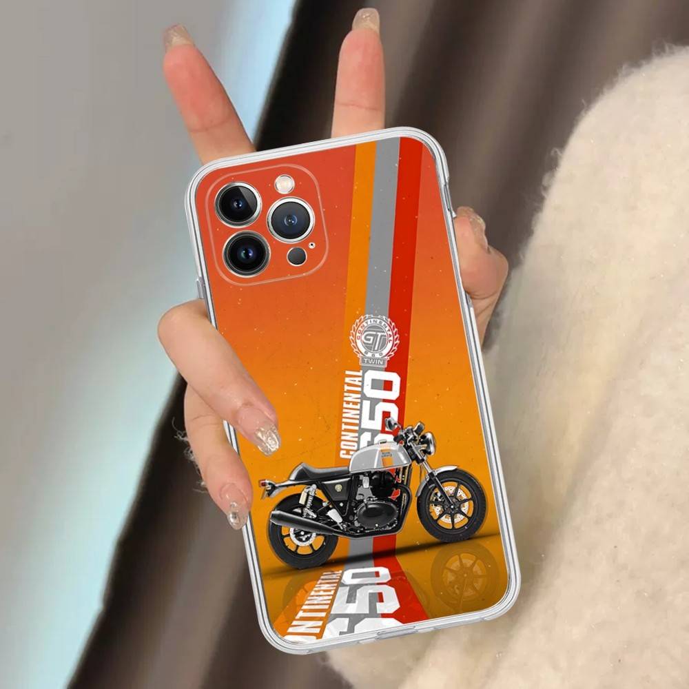 R-ROYALS E-ENFIELDS Logo Pour Étui de Téléphone IPhone 17 16 15 14 13 12 11 Pro Max Plus Silicone Haut de Gamme