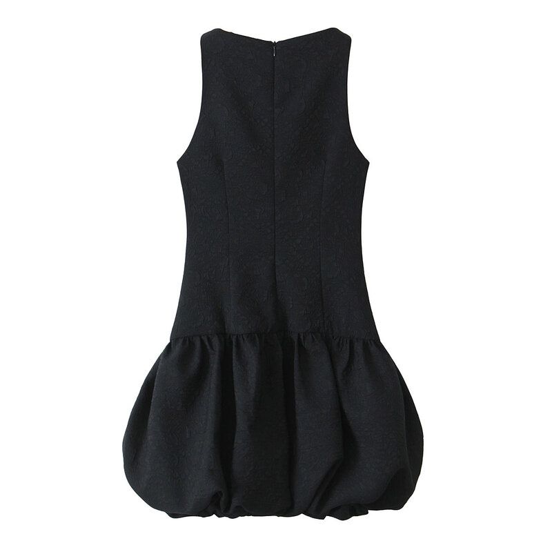 Fashion Style 2024 Fall and Winter New Women's Clothing Easiest for Match Wide Swing round Neck Sleeveless Short Version Dress 3152218