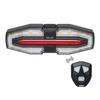 Fanale Posteriore per Bicicletta con Indicatori di Direzione e Luce Freno Automatica, Ricaricabile via USB, Telecomando Wireless, Impermeabile, Luce di Sicurezza per Bici, Luce per Ciclismo