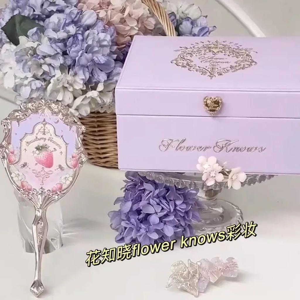 Flower knows Scatola Portagioie Rococo Fragola Viola Edizione Limitata Scatola di Stoccaggio Periferica Alta Bellezza Lusso Leggero Squisito Regalo