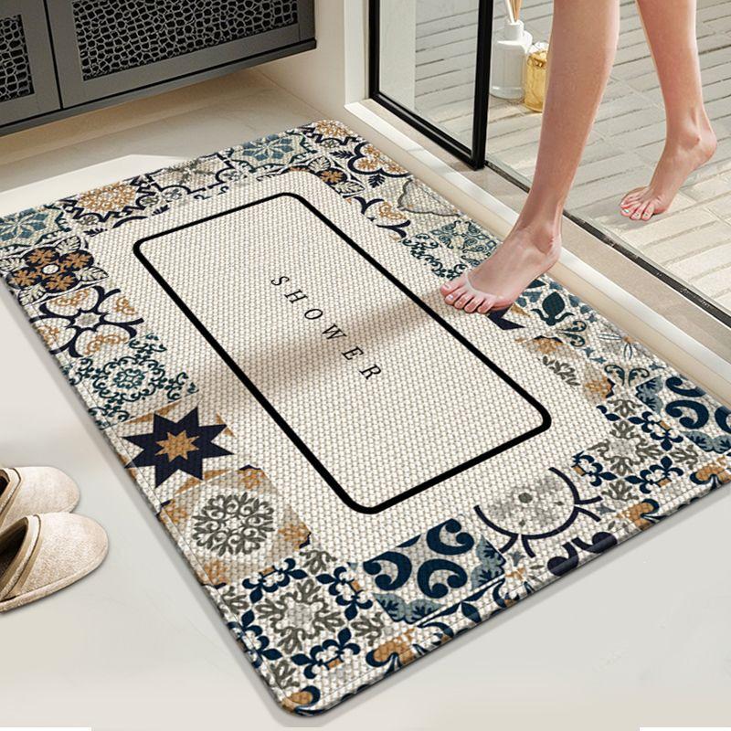 Non-slip Bathroom Absorbent Floor Mat for Toilet and Entryway