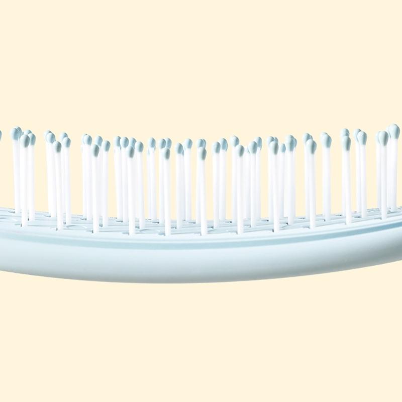 Soft Bristles Hair Comb for Scalp Massaging and Styling Curly Detangler Hairbrush Suitable for Travel and Home Use