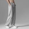 Dehnbare Freizeithose für Herren mit Taschen, Kordelzug-Design, einfarbig, schnell trocknend, gerade Hose in voller Länge