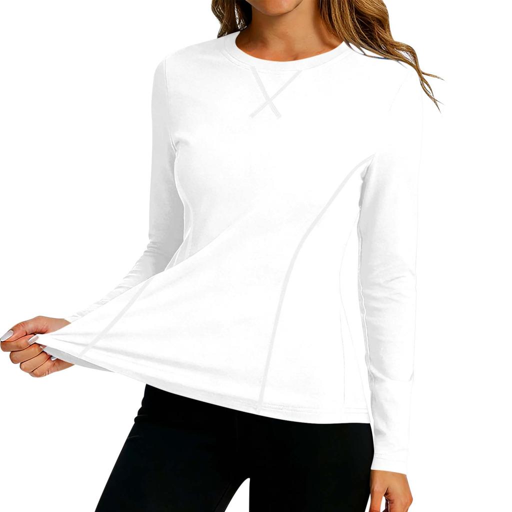 Women Long Sleeve Athletic Top Lightweight Wicking Quick Dry Stretch Fitness Shirt for Running Yoga Training Workout