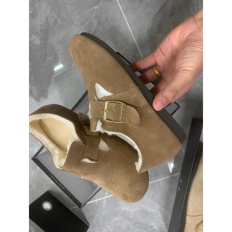 

Ботинки Bokken из натуральной кожи, женские, с высокой внутренней частью и толстой подошвой, пушистые, утолщенные, с большой головкой, меховые туфли, верхняя одежда, женские хлопковые туфли 40 малиновый