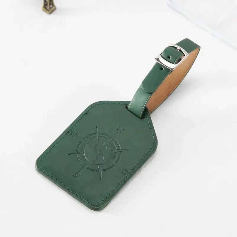PU Leather Luggage Tag Suitcase Label ID Address Holder Travel Accessories Portable Name Tag
