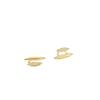 14K Gold-Plated Sterling Silver Double Layer Geometric Stud Earrings for Women - Unique Design, High-End Light Luxury Summer Style