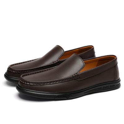 Fashion New Soft Men's Genuine Leather Loafers Slip On Casual Shoes for Men Moccasins Handmade Business Flats Outdoor Driving Footwear
