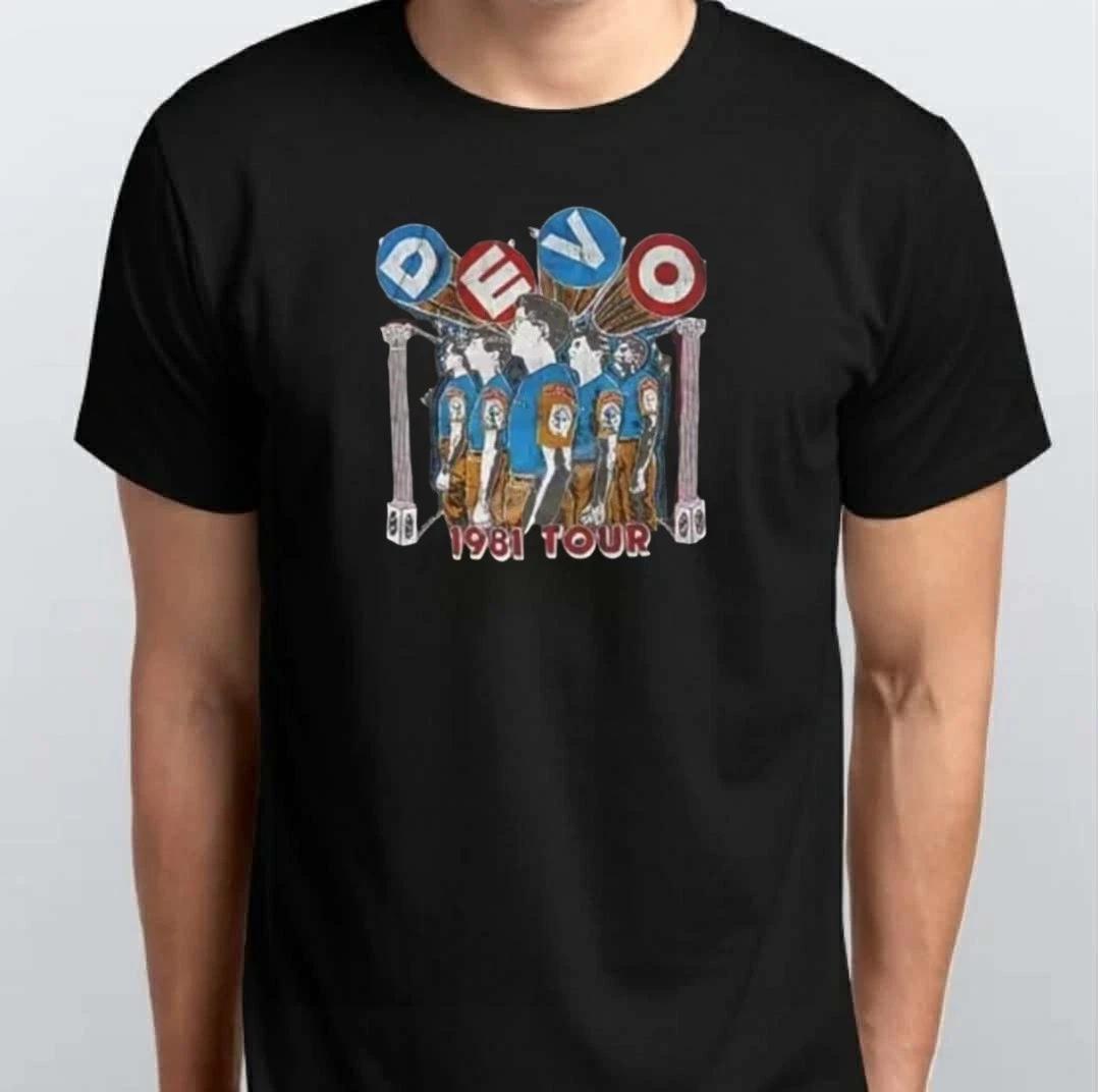 Devo rock band 1981 Graphic Unisex T-SHIRT S M L XL XXL 3 4 XL Black L