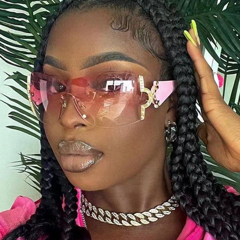 New Sports Trend Goggle Sunglasses Women Men  Fashion Punk Glasses  Sun Glasses Brand Designer Irregular Uv400 Eyewear