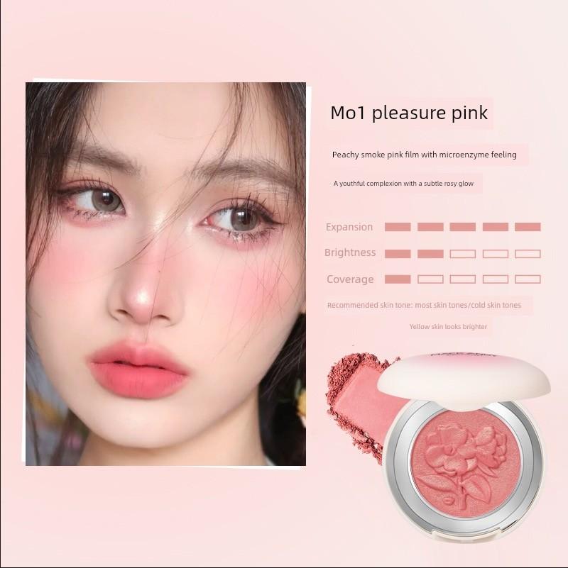 Marco Andy's Soft Velvet-Like Baked Powder Blush Creates a Youthful, Rosy, Natural Look On Cheeks, Single-Color Rouge