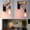 Retro Wall Lamps Bedroom Living Room Creative and Personalized Iron and Wood Nordic Wall Lamps Staircase Lamps Modern and Simple