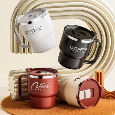 400ML Dubbelväggig Kaffemugg 304 Rostfritt Stål Förseglad Drickskopp För Kallt Och Varmt Vatten Isolerad Mjölkkaffekopp Dryckesvaror