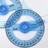 2 Pcs 360° Clear Protractor Ruler Circle Protractor Plastic Protractor Math Measuring Tool