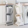 Ver.2 Large Capacity Trolley Swing Two-Layer Laundry Basket