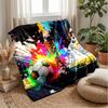 Soccer Fire Impact Theme blanket Lightweight Warm Flannel Blanket Decorative Throw Blanket for Home Decoration
