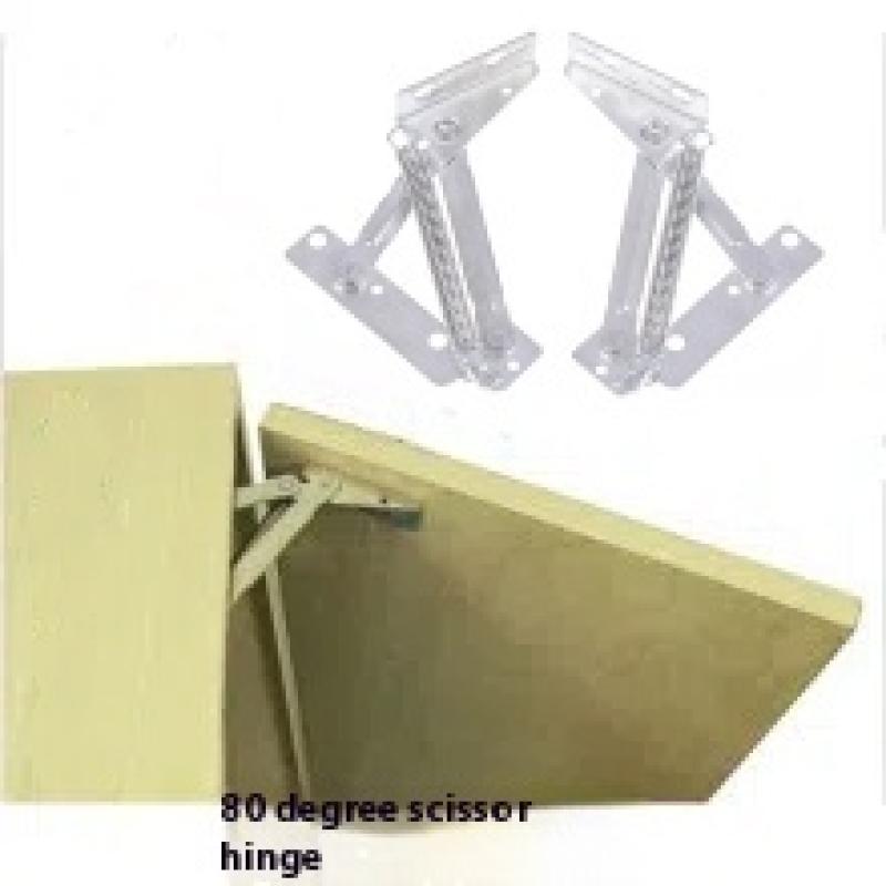 2Pcs 80 Degree Sprung Hinges Cabinet Door Lift Up Stay Flap Top Support Cupboard Kitchen Accessories