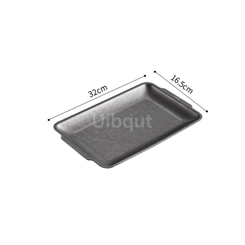 Distressed classical Stainless Steel Retangle Trays Dish Plate BBQ Pans Retro Western Steak Tray Kitchen Tableware Storage Plate
