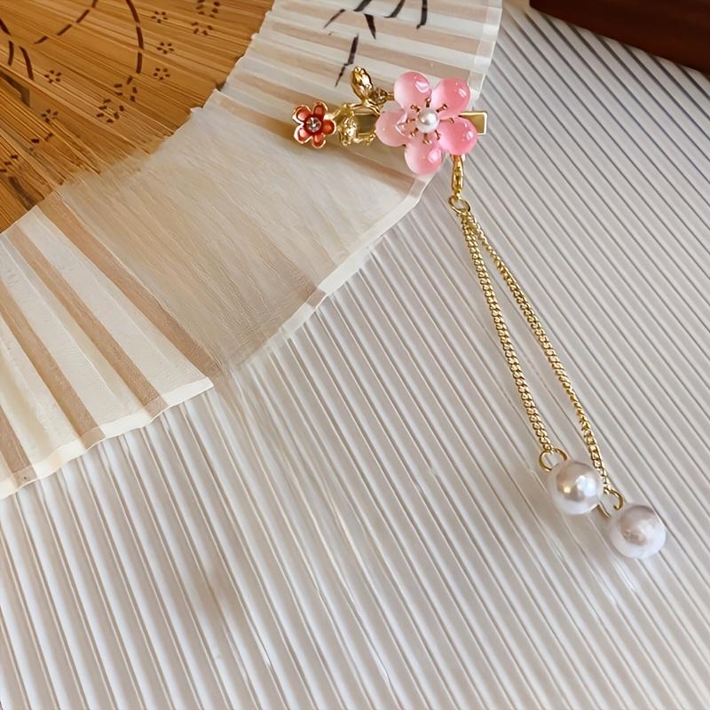 1PC Duckbill with Tassel - Alloy Flower Hairpin, Suitable for Women's Bangs and Hair Disc Accessories
