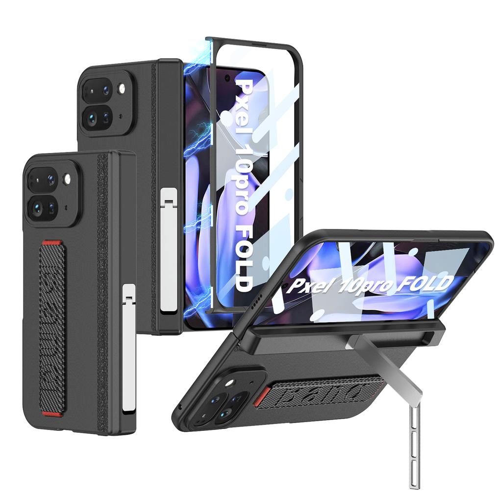 GKK Etui na Google Pixel 10 Pro Fold z paskiem na rękę, magnetyczna ochrona zawiasu, PC, szkło hartowane, obudowa telefonu