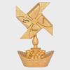 Fortune-Enhancing Yuanbao Windmill: Rotating Metal Feng Shui Desktop Ornament