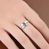 Elegant Adjustable Wedding Rings Dating Rings Letter Pattern Opening Finger Jewelry Suitable for Woman and Man Present