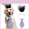 Unique And Playful Pet Wig Accessories With Stylish White Collar Tie For Dogs And Cats