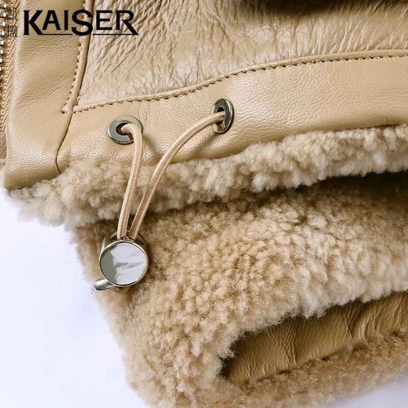 KAISER Men's Genuine Lambskin Hooded Leather Jacket