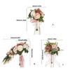 Sophisticated Bridal Hand Bouquet Wedding Accessories Artificial Silk Rose Bridesmaids Holding Flower Bride Decoration