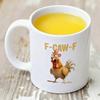 15oz Ceramic F-Caw-F Chicken Coffee Mug Funny Beverage Container Novelty Coffee Mug Tea Cup Birthday Gifts For Men Women Friends