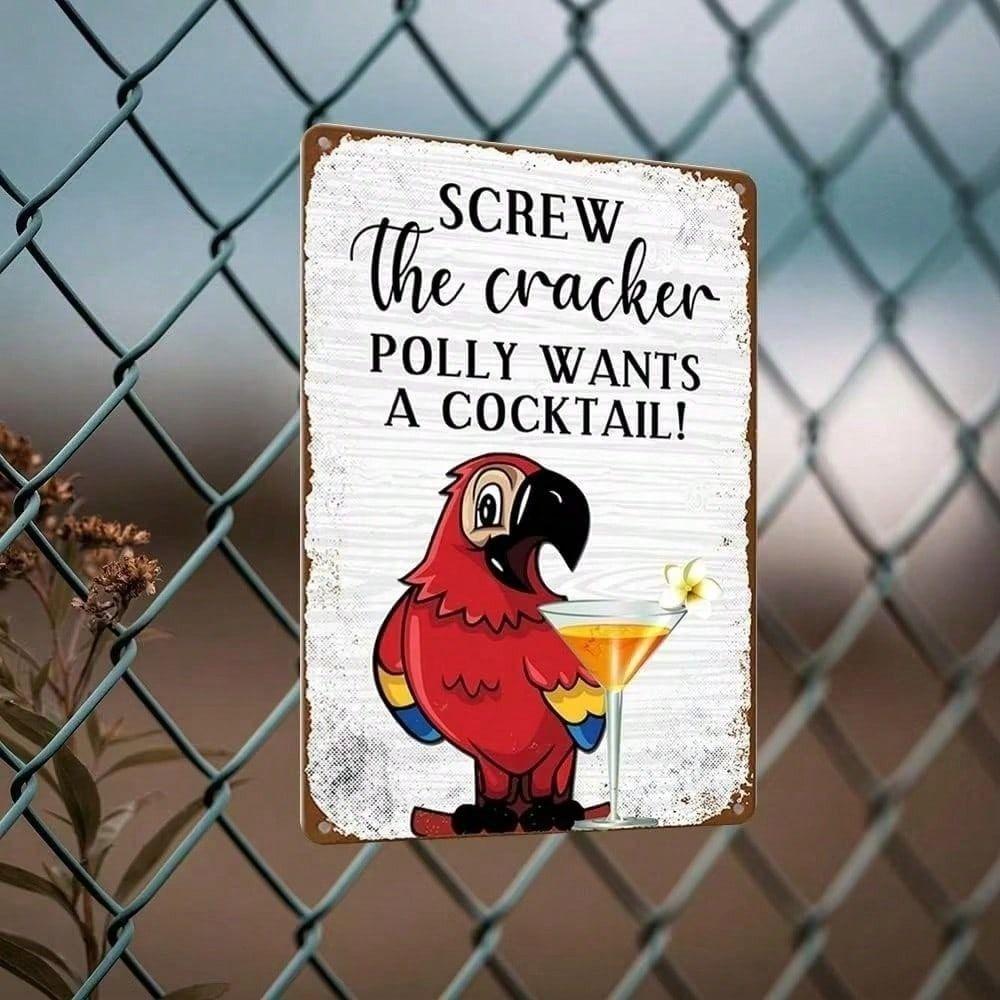 Vintage Funny Tin Sign Bar Wall Decor for Beach House & Patio