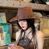Western Cowboy Hat For Adults And Kids Sun Protection Stylish Summer Fashion Made Of Faux Leather