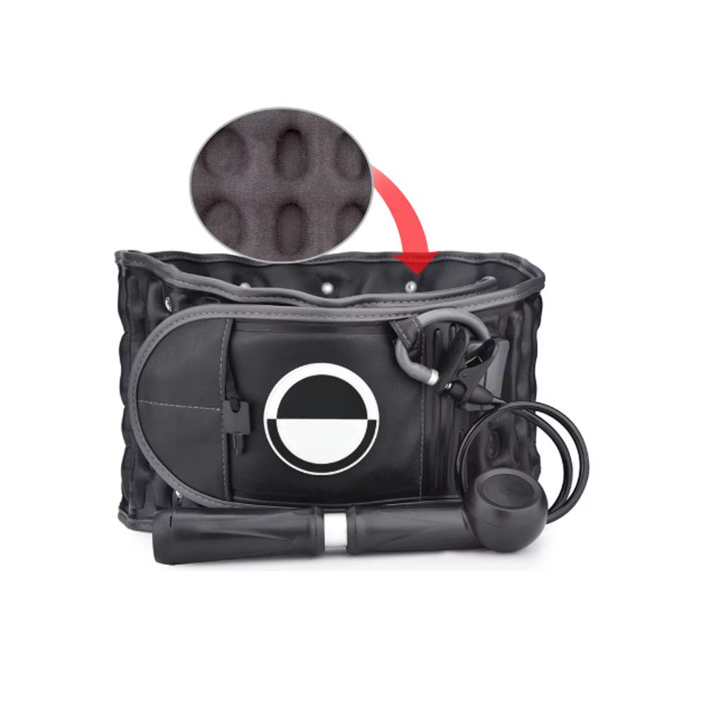 

Поясничный поддерживающий пояс, надувной поясничный позвоночник, воздушный тракционный бандаж, протектор поясницы, охрана здоровья, декомпрессионный пояс для спины для мужчин и женщин чёрный