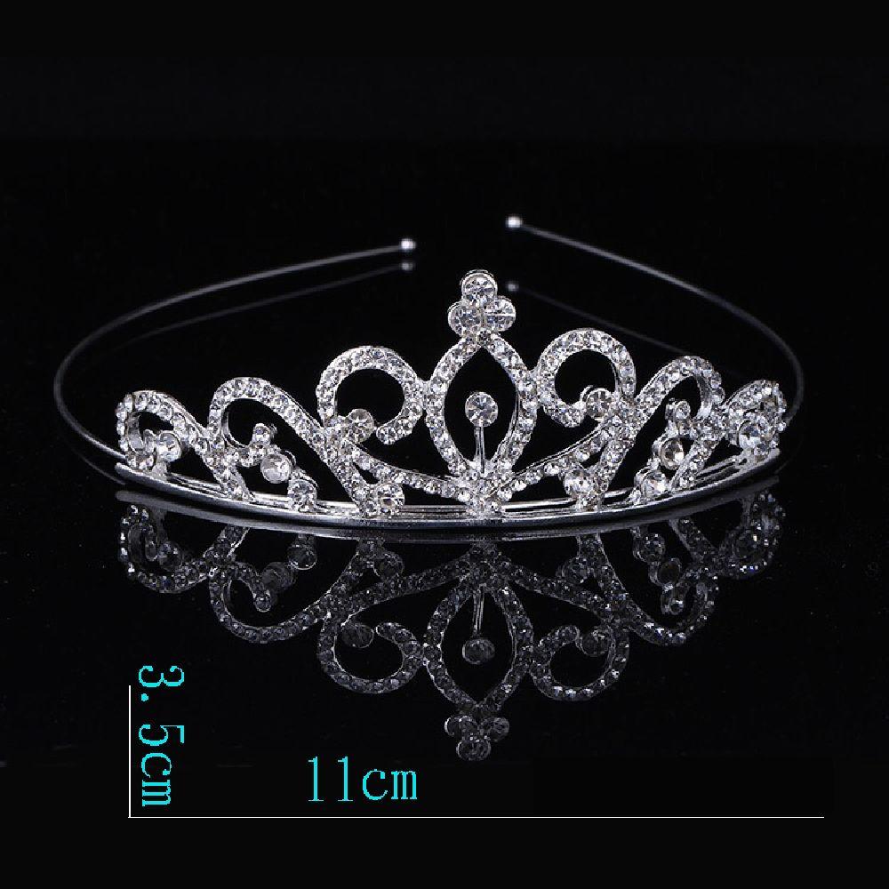 Princess Headpieces Headdress Children Tiaras Kids Hairbands Head Jewelry Rhinestone Crystal Crown