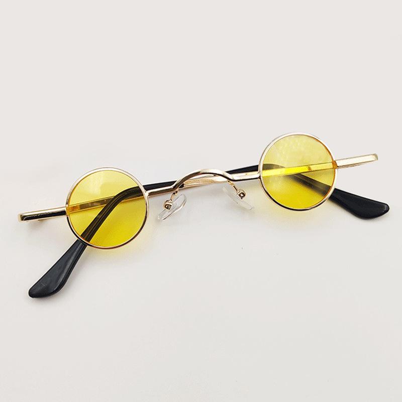 Retro Round Small Frame Mirror Glasses: Hip Hop Street Style Mini Sunglasses