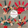 Plush Santa Claus Christmas Snap Bracelets - Festive Couple Accessories & Children's Hair Gifts