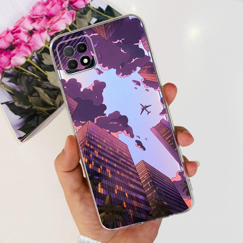 For Oppo A73 5G Case CPH2161 Stylish Painted Cover Clear Silicone Phone Case For Oppo A73 A 73 OppoA73 5G Back Cover Soft Fundas