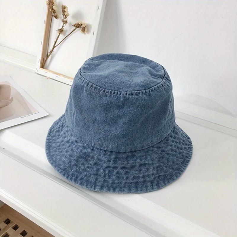 New Denim Fisherman Hat, Thin and Fashionable Multifunctional Hat, Sun Protection Basin Hat, Suitable for Both Men and Women